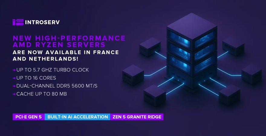 New High-Performance AMD Ryzen Servers are Now Available in France and Netherlands!