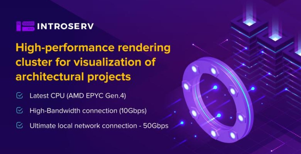High-performance rendering cluster for architectural project visualization