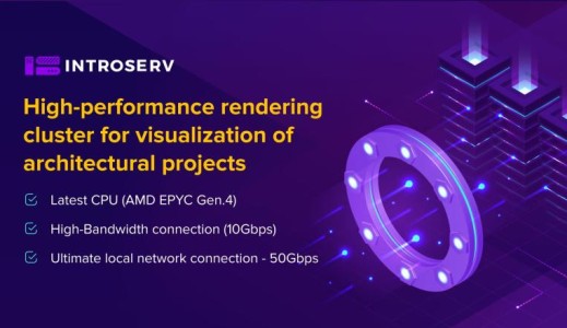 High-performance rendering cluster for architectural project visualization