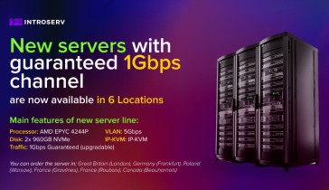 Introducing new servers with guaranteed 1 Gbps channel