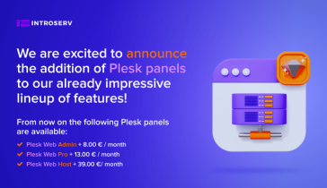 Plesk is now available for all our rates