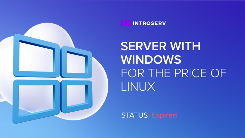 Limited time offer! Server with Windows for the price of Linux