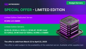 Special Offer: Limited Edition Dedicated Servers – Get Yours Before They're Gone!