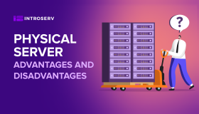 What are the advantages and disadvantages of a physical server?