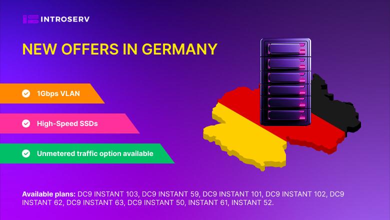 New Server Plans with Hardware RAID and 1Gbps VLAN are available in Germany