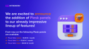 Plesk is now available for all our rates