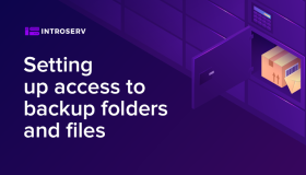 Setting up access to backup folders and files