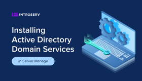 Installing Active Directory Domain Services in Server Manage