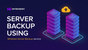 Server backup using Windows Server Backup service