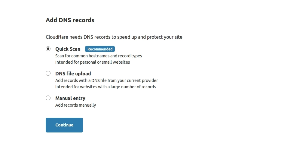 Domain name transfer to external DNS service CloudFlare