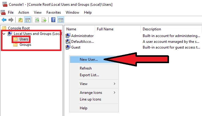 How to create a user in Windows Server and allow RDP connection