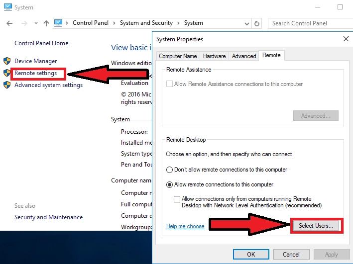 How to create a user in Windows Server and allow RDP connection