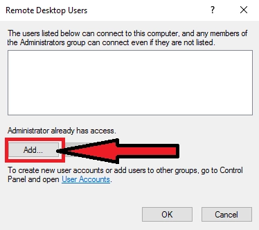 How to create a user in Windows Server and allow RDP connection