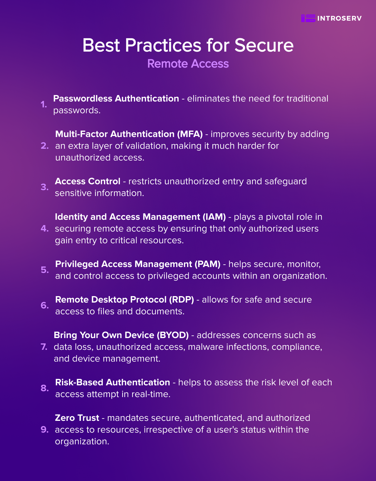 Best practices for secure remote access