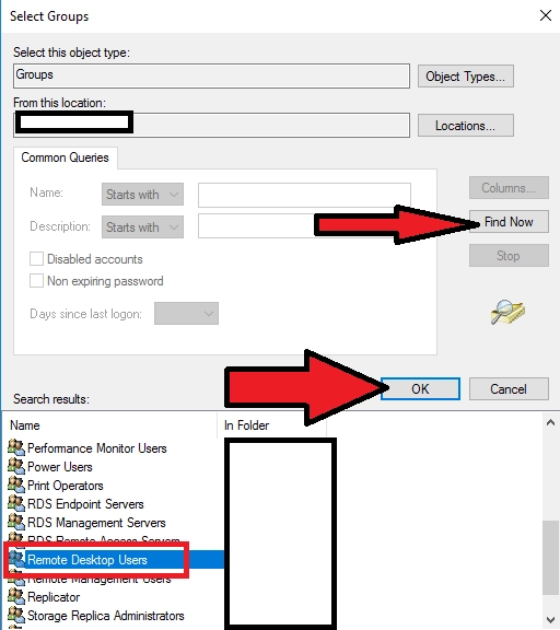 How to create a user in Windows Server and allow RDP connection