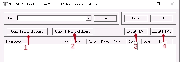 Checking the WinMTR Channel