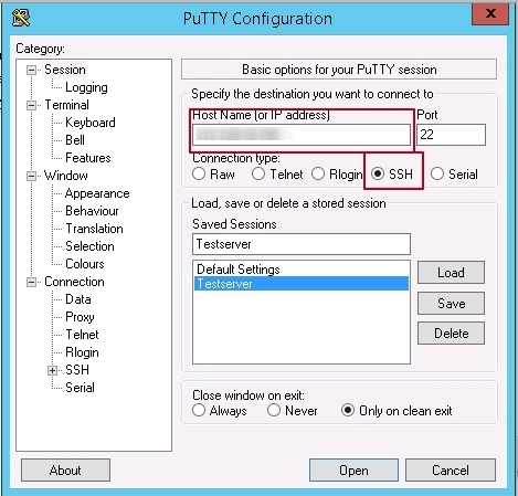 Connecting via SSH