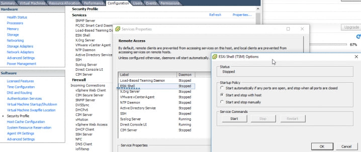 Three ways to enable ESXi Shell and Timeout