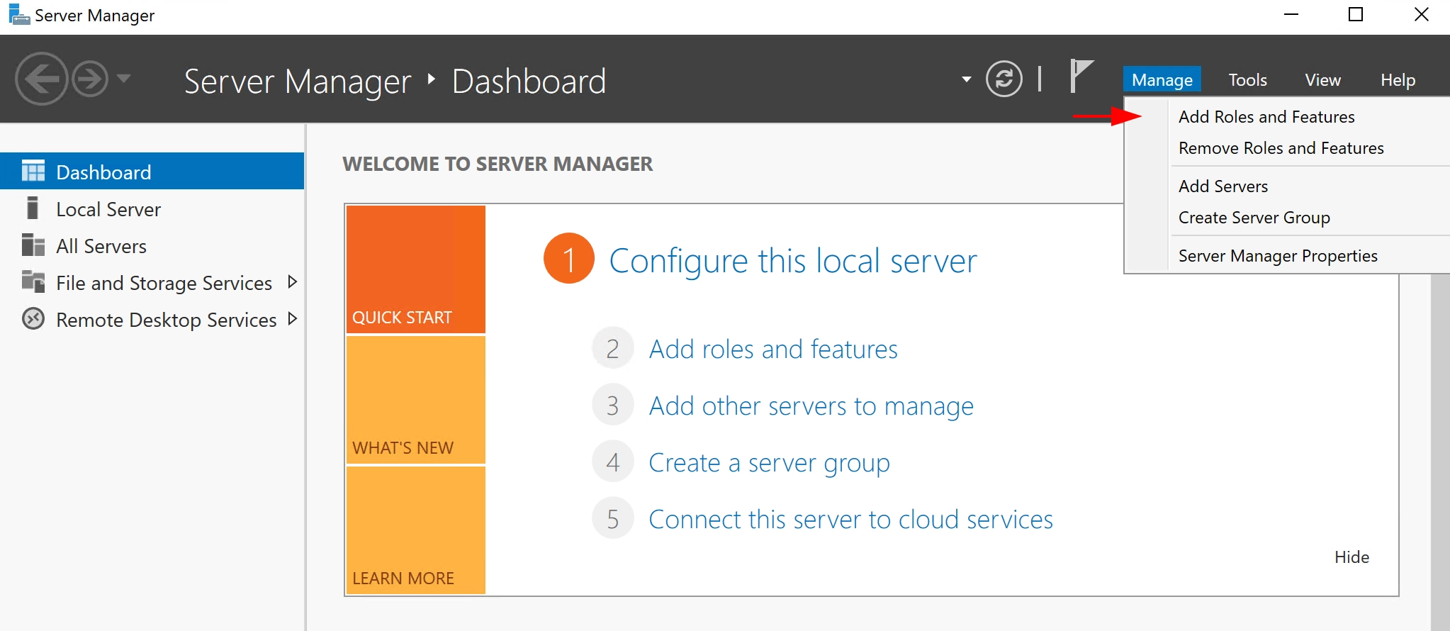 Server backup using Windows Server Backup service