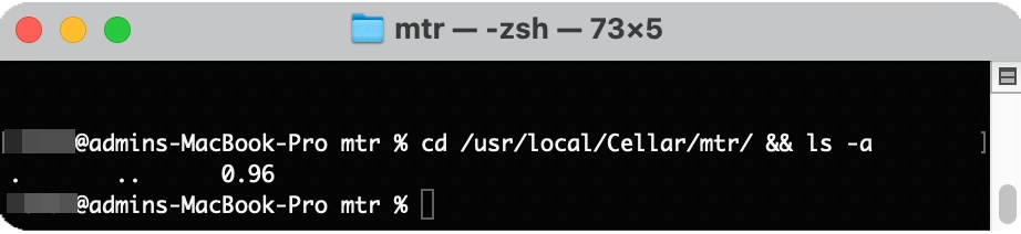 Test MTR w systemie Mac OS