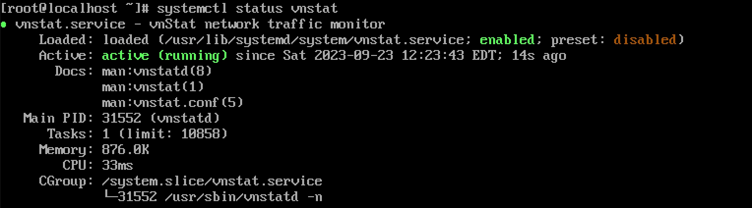 Logging and monitoring traffic consumption using VnStat