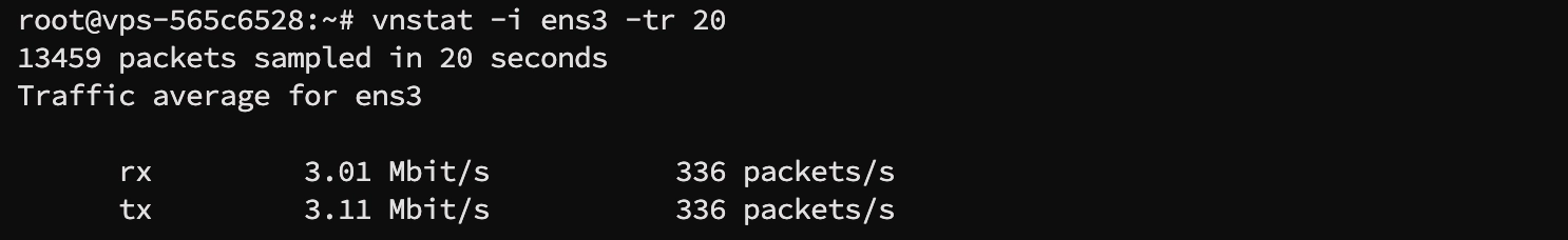 Logging and monitoring traffic consumption using VnStat