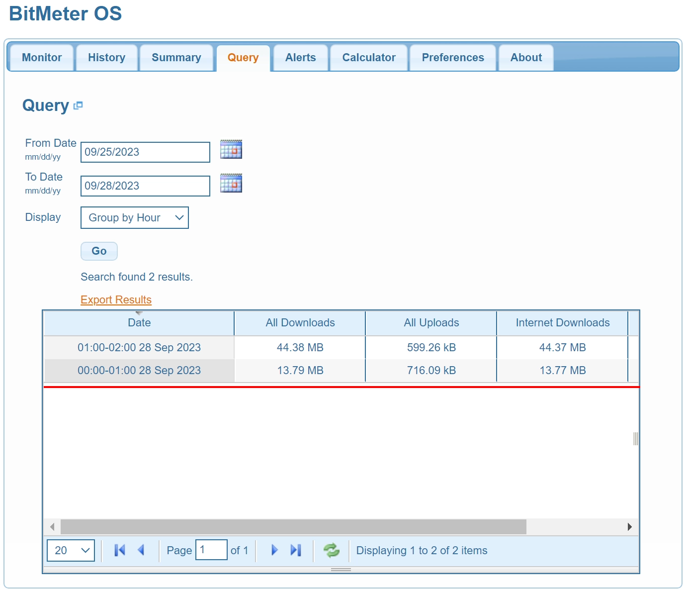 How to use BitMeter OS for monitoring traffic consumption