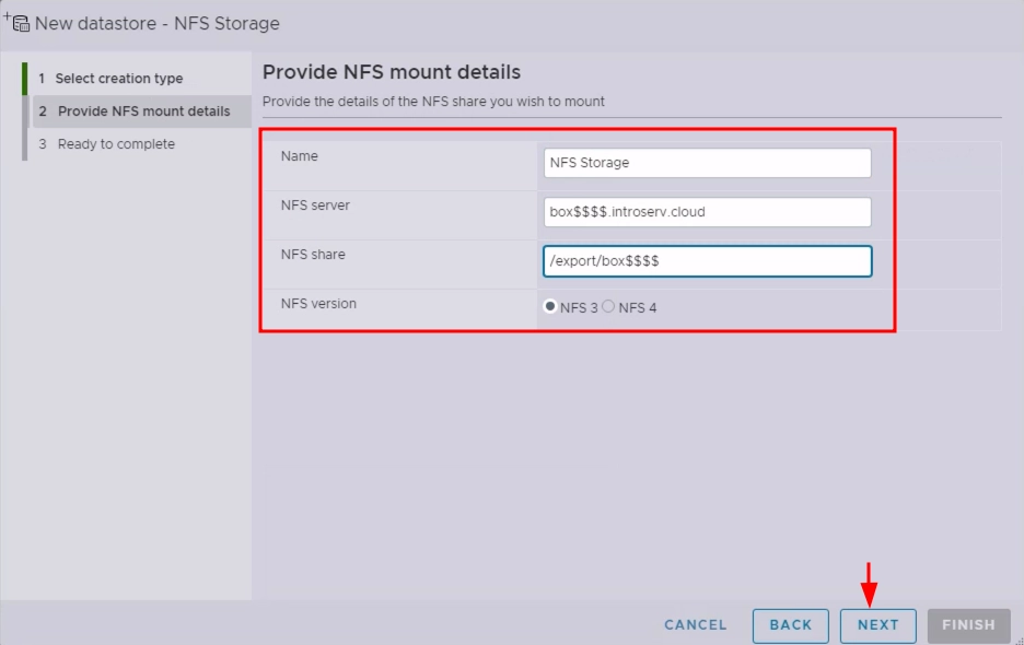 Connecting INTROSERV Cloud Storage to the server