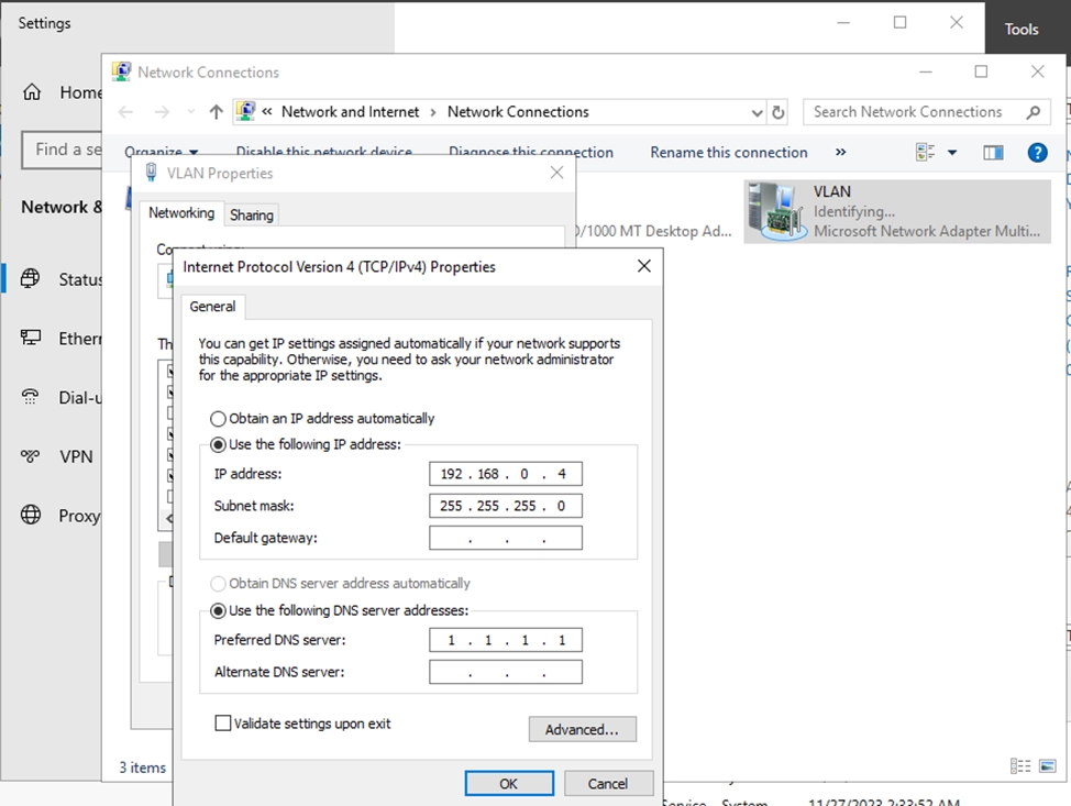 How to set up VLAN on Windows Server