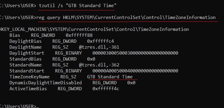 Configuring Time Zone in Windows