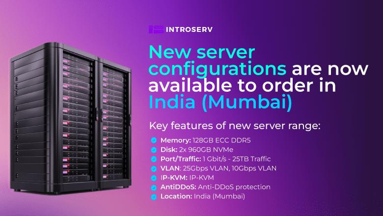 Neue Serverkonfigurationen können jetzt in Indien (Mumbai) bestellt werden