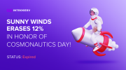 Sunny Winds löscht 12% zu Ehren des Tages der Kosmonautik!