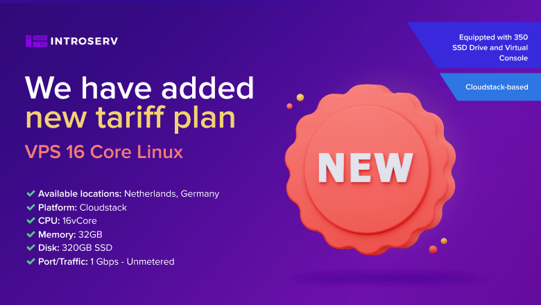 Neuer Serverplan VPS 16 Core Linux ist jetzt verfügbar