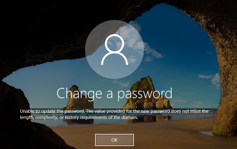Benutzerpasswort in Windows Server 2019 RDP ändern
