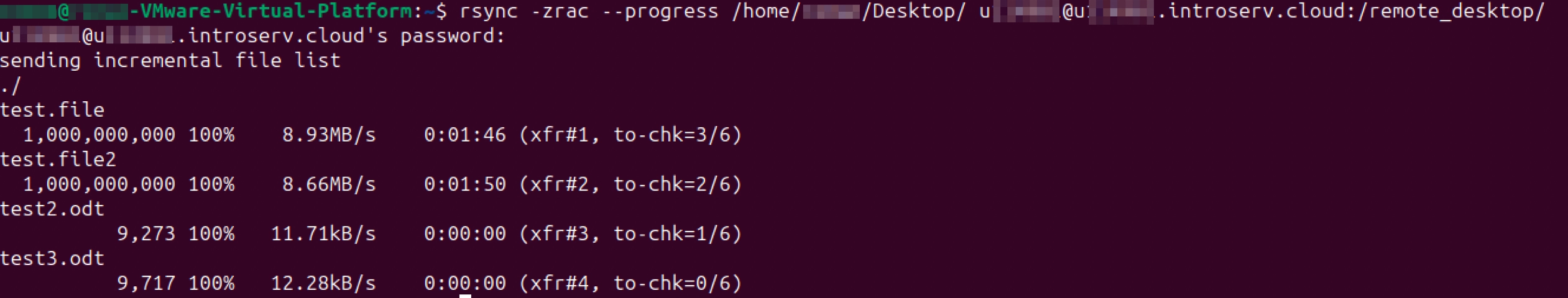 Kopieren und Sichern von Dateien und Ordnern mit dem Dienstprogramm Rsync