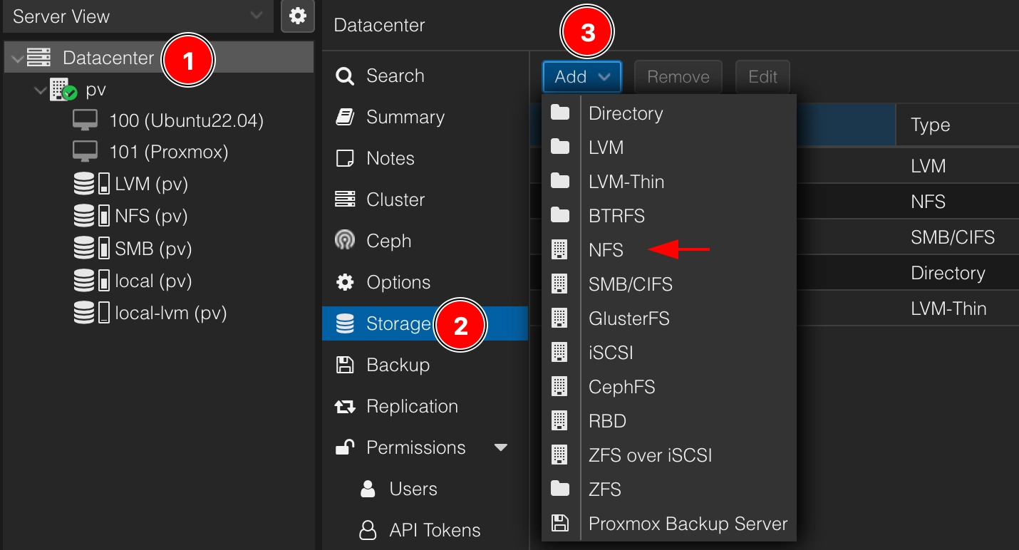 Verbindung von Introserv Cloud Storage mit dem Server