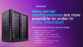 Las nuevas configuraciones de servidor ya están disponibles para pedidos en la India (Mumbai)