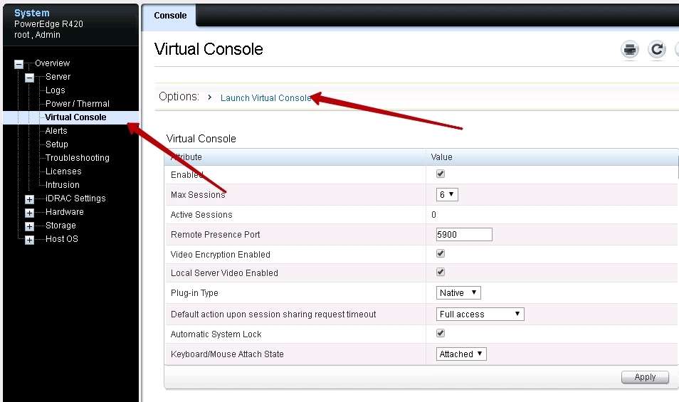 Conexión al IDRAC KVM