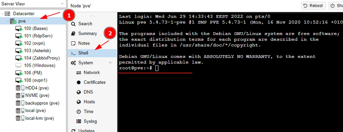 Configuración de Proxmox tras la instalación