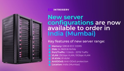 Les nouvelles configurations de serveurs sont désormais disponibles à la commande en Inde (Mumbai)