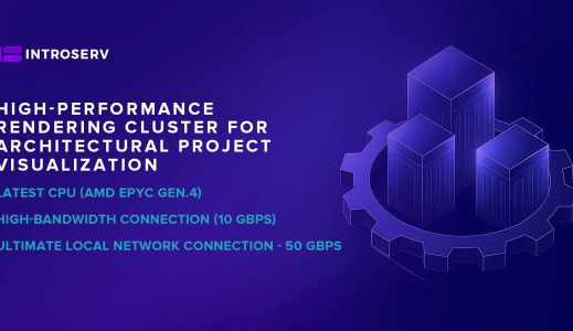 High-performance rendering cluster for architectural project visualization