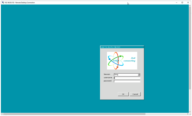 Écran de connexion xrdp