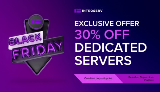 Sui server dedicati è disponibile uno sconto del 30%.