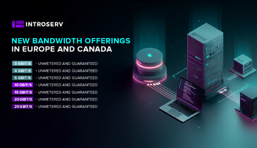 La nuova linea di server dedicati ad alta larghezza di banda è disponibile in Europa e Canada