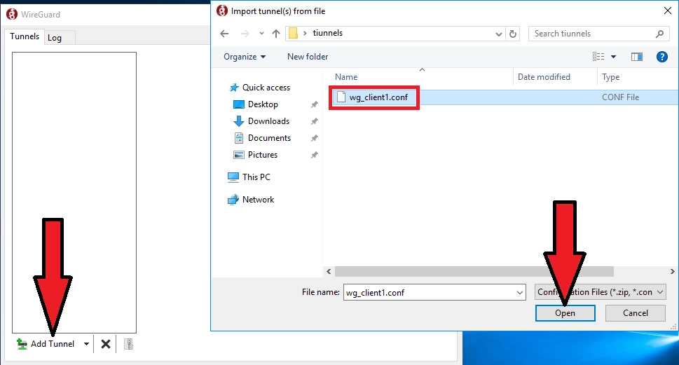 Configurazione di WireGuard per Windows