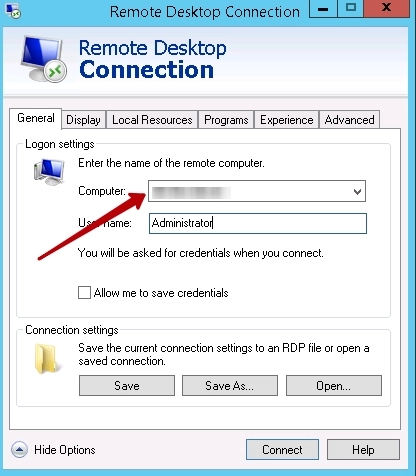 Connessione desktop remoto tramite RDP