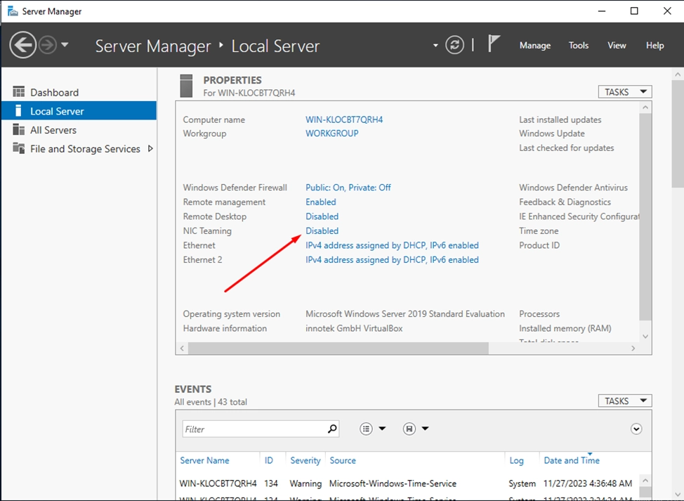 Impostazione della VLAN su Windows Server