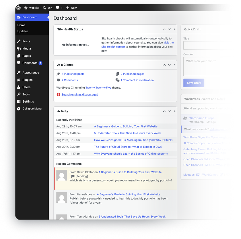 Розгорніть WordPress на OpenLiteSpeed в один клік