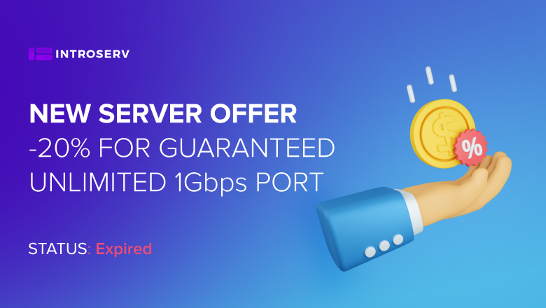 Nowa oferta serwerowa! Minus 20% za gwarantowany nieograniczony port 1 Gb/s