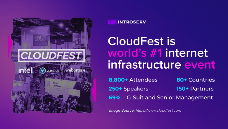 INTROSERV ma przyjemność uczestniczyć w CloudFest, najważniejszym na świecie wydarzeniu poświęconym chmurze obliczeniowej